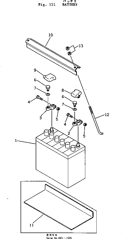 Excavators Komatsu / PC05-1 S/N 1001-UP(pc05-1c) / BATTERY(030080 : 151)