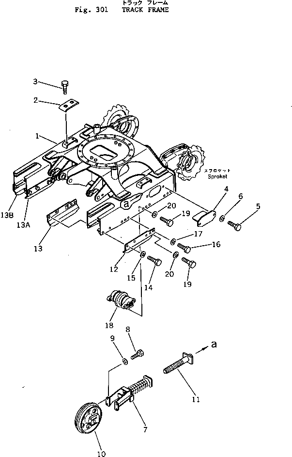 Excavators Komatsu / PC05-1 S/N 1001-UP(pc05-1c) / TRACK FRAME(090010 : 301)
