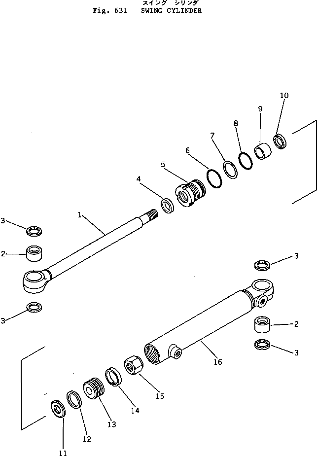 Excavators Komatsu / PC05-1 S/N 1001-UP(pc05-1c) / SWING CYLINDER(180060 : 631)