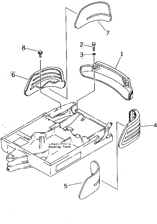 Excavators Komatsu / PC05-7 S/N 8001-UP(pc05-7r) / COUNTER WEIGHT(240040 : M1510-01A0)