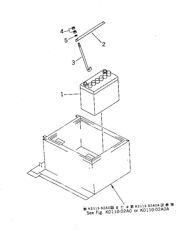 Komatsu parts book diagram for PC07-2 S/N 3001-UP: BATTERY
