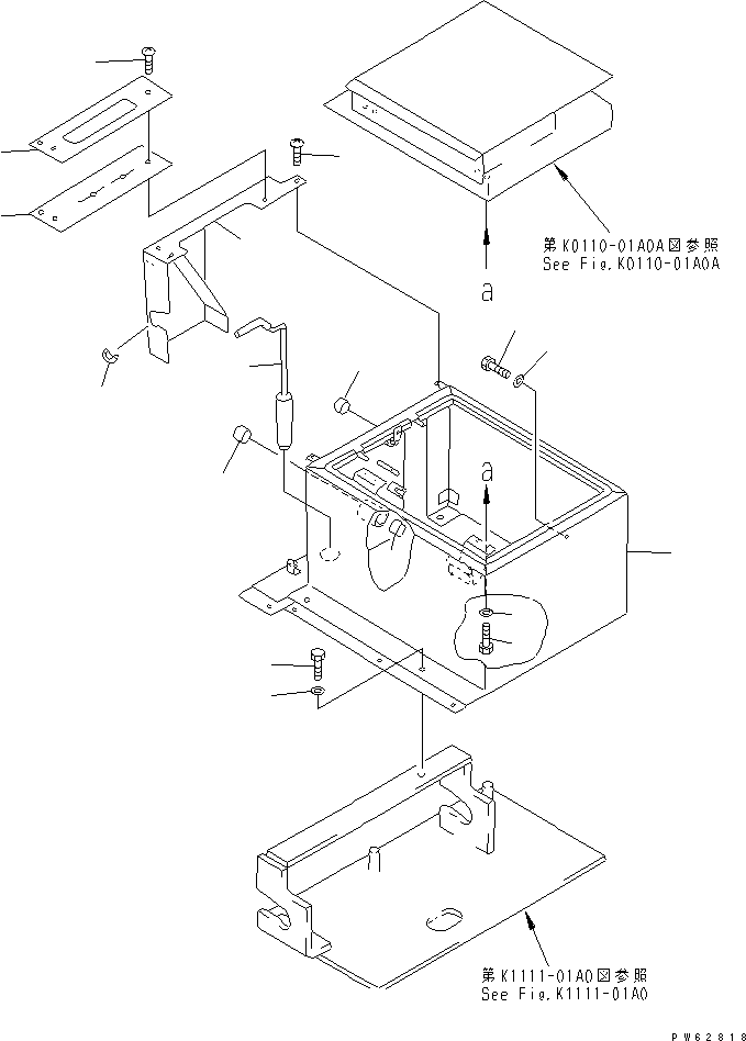 Komatsu parts book diagram for PC07-2 S/N 3001-UP: OPERATOR'S SEAT STAND AND SWING LOCK PIN(#4092-)