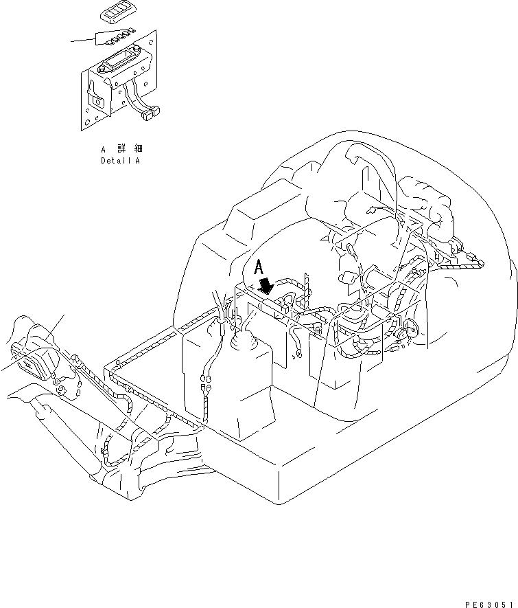 Komatsu parts book diagram for PC07-2 S/N 3001-UP: LAMP AND FUSE(#5461-)
