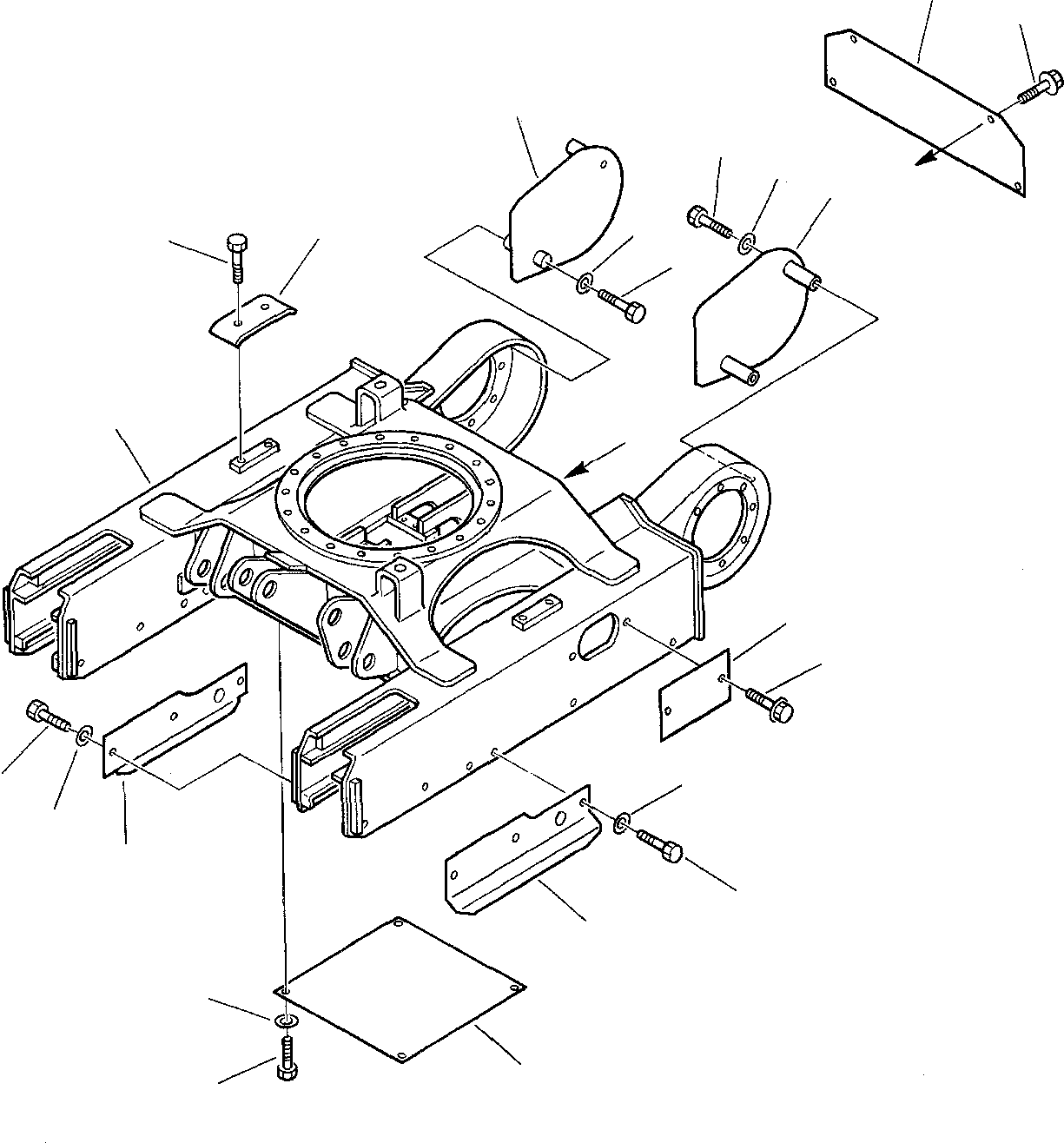 Excavators Komatsu / PC07-2 S/N F10001-Up(pc07_2) / TRACK FRAME (FOR STEEL SHOE)(D-0010 : 3001)