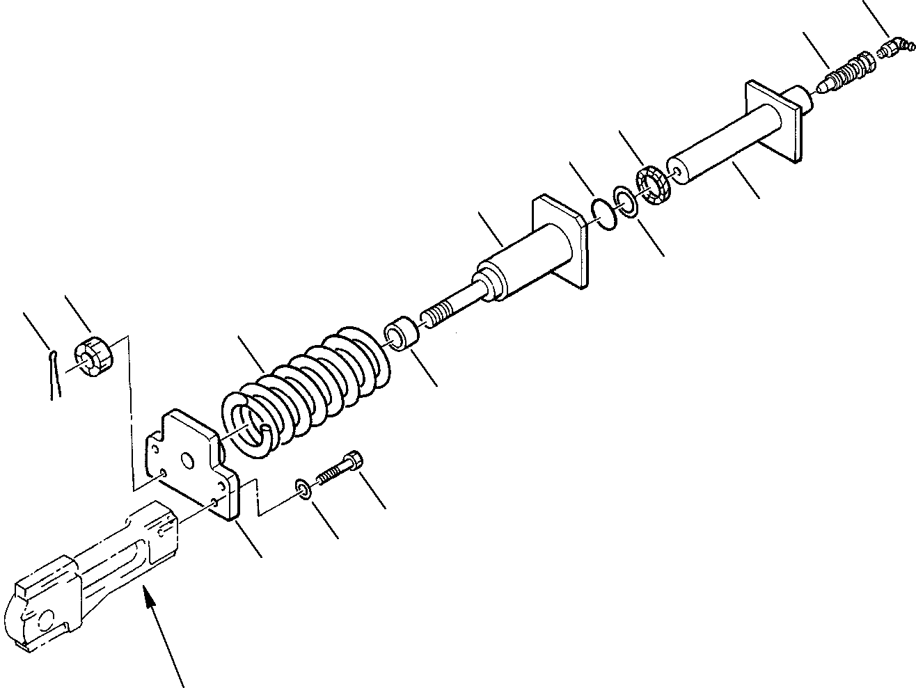 Excavators Komatsu / PC07-2 S/N F10001-Up(pc07_2) / RECOIL SPRING (FOR RUBBER SHOE)(D-0060 : 3215)