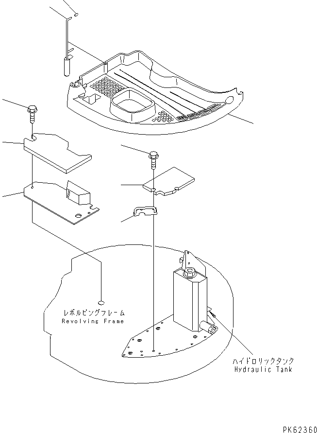 Excavators Komatsu / PC08UU-1-A S/N 1001-UP(pc08uu-r) / FLOOR FRAME(210030 : K1110-01A1)