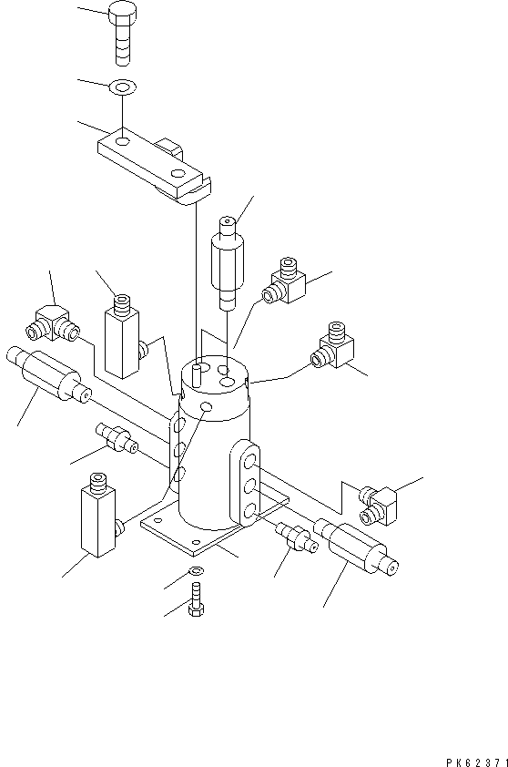 Excavators Komatsu / PC08UU-1-A S/N 1001-UP(pc08uu-r) / SWIVEL JOINT (SWIVEL JOINT AND MOUNTING)(270040 : N1310-02A1)