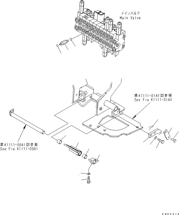 Excavators Komatsu / PC09-1-A S/N 10001-UP(pc09-1-r) / ATTACHMENT CONTROL PEDAL(210170 : K1530-01A0)
