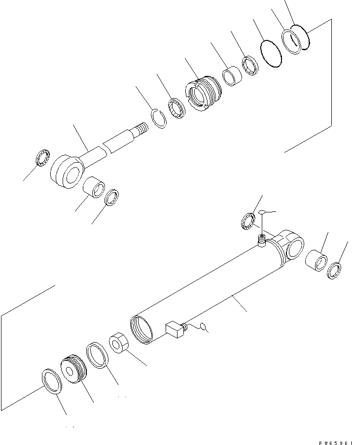 Excavators Komatsu / PC09-1-A S/N 10001-UP(pc09-1-r) / ARM CYLINDER (INNER PARTS)(450040 : Y1620-11A0)