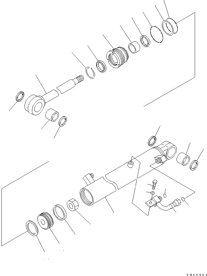 Excavators Komatsu / PC09-1-A S/N 10001-UP(pc09-1-r) / BUCKET CYLINDER (INNER PARTS)(450050 : Y1620-41A0)