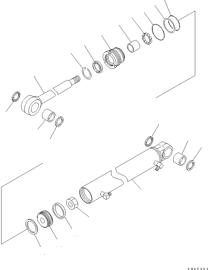 Excavators Komatsu / PC09-1-A S/N 10001-UP(pc09-1-r) / SWING CYLINDER (INNER PARTS)(450060 : Y1620-51A0)