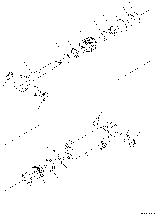 Excavators Komatsu / PC09-1-A S/N 10001-UP(pc09-1-r) / BLADE CYLINDER (INNER PARTS)(450070 : Y1621-01A0)