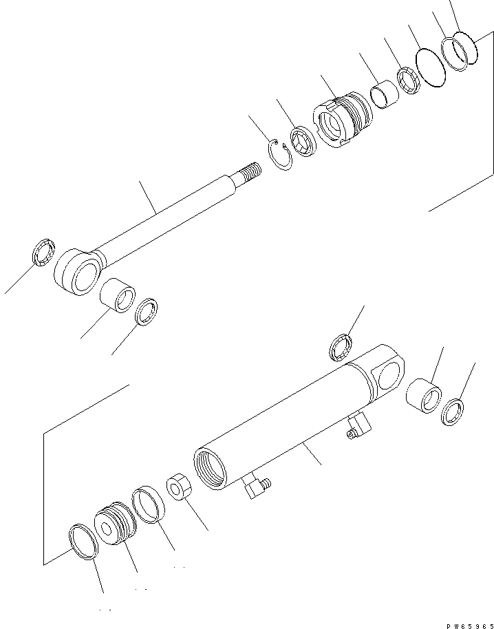 Excavators Komatsu / PC09-1-A S/N 10001-UP(pc09-1-r) / VARIABLE GAUGE CYLINDER (INNER PARTS)(450080 : Y1625-01A0)