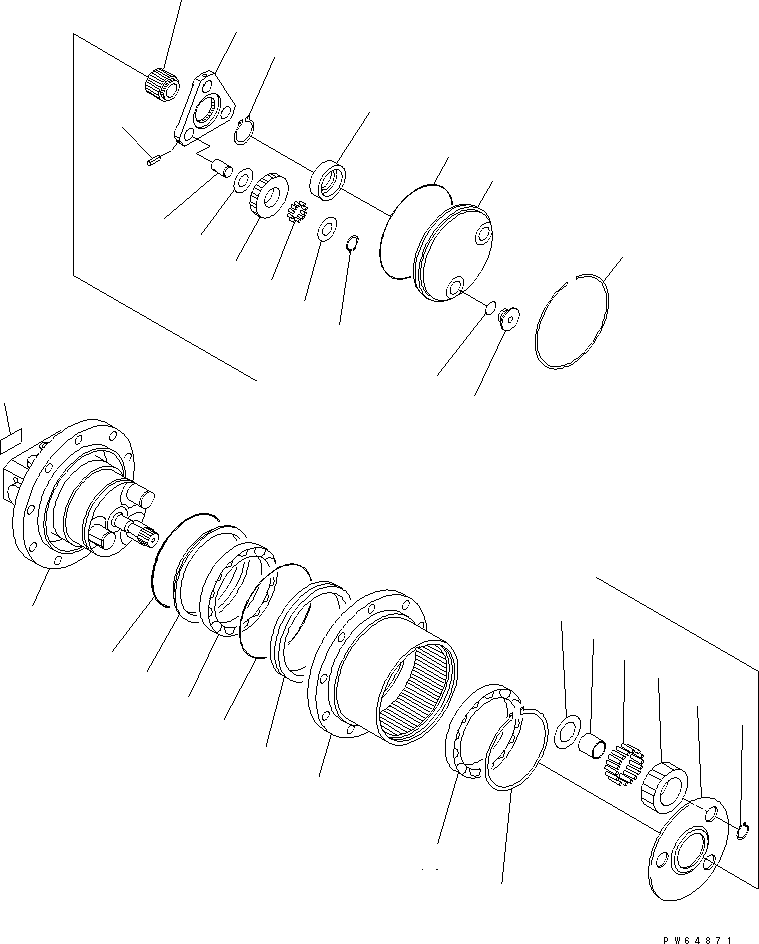 Excavators Komatsu / PC09-1-A S/N 10001-UP(pc09-1-r) / TRAVEL MOTOR (1/3) (INNER PARTS)(450110 : Y1651-01A0)