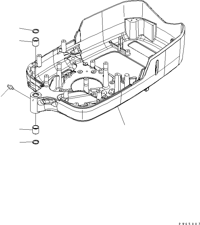 Excavators Komatsu / PC09-1-B S/N 10001-UP(pc09-10r) / REVOLVING FRAME(180010 : J1110-01A0)