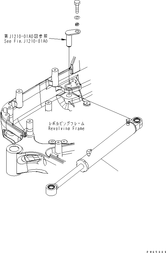 Excavators Komatsu / PC09-1-B S/N 10001-UP(pc09-10r) / BOOM SWING CYLINDER(180030 : J1220-01A0)