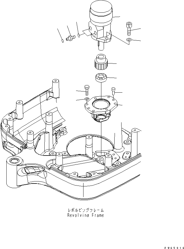 Excavators Komatsu / PC09-1-B S/N 10001-UP(pc09-10r) / SWING MACHINERY AND MOTOR MOUNTING(270020 : N1200-01A0)