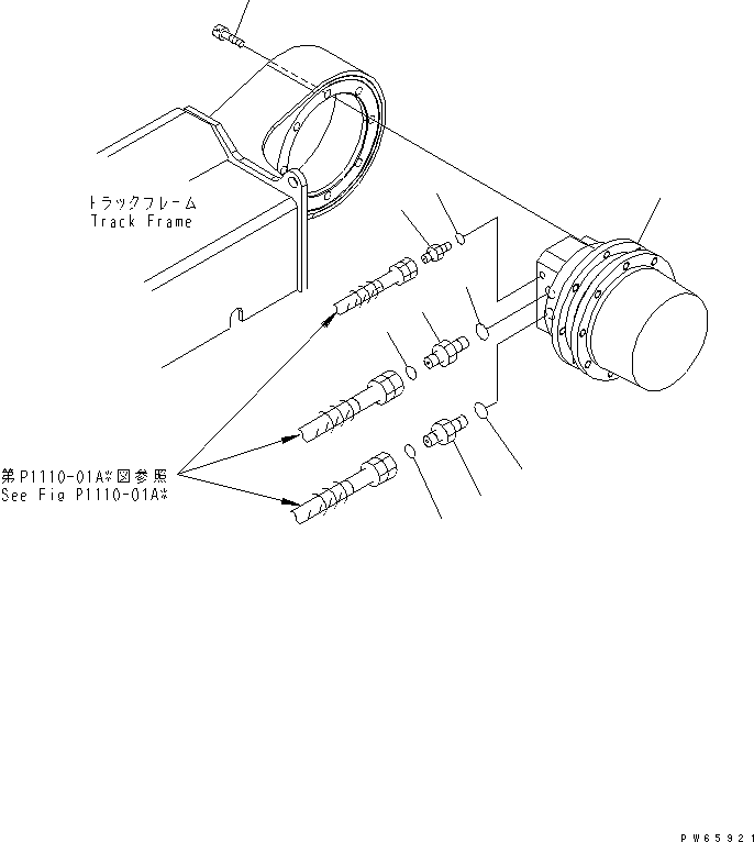 Excavators Komatsu / PC09-1-B S/N 10001-UP(pc09-10r) / TRAVEL MOTOR MOUNTING(300020 : P1210-01A0)