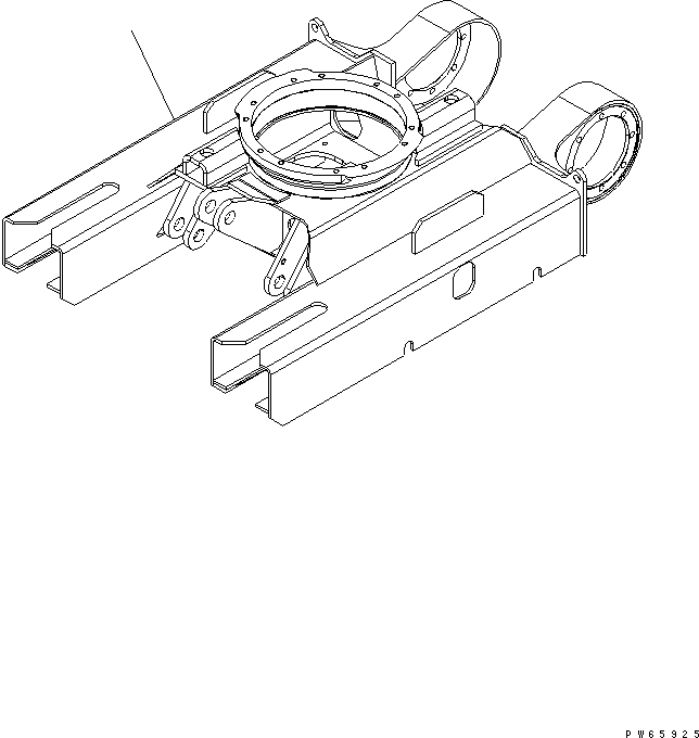 Excavators Komatsu / PC09-1-B S/N 10001-UP(pc09-10r) / TRACK FRAME (BREAKER ARM SPEC.)(330040 : R1100-01A2)