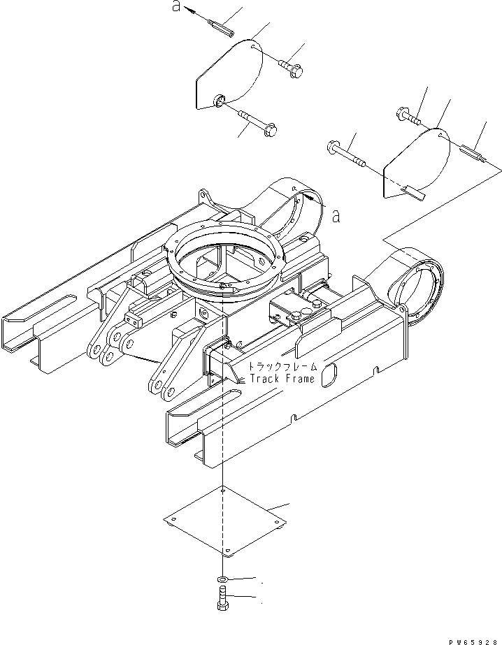Excavators Komatsu / PC09-1-B S/N 10001-UP(pc09-10r) / TRACK FRAME COVER (FIXED GAUGE SPEC.)(330050 : R1130-01A0)