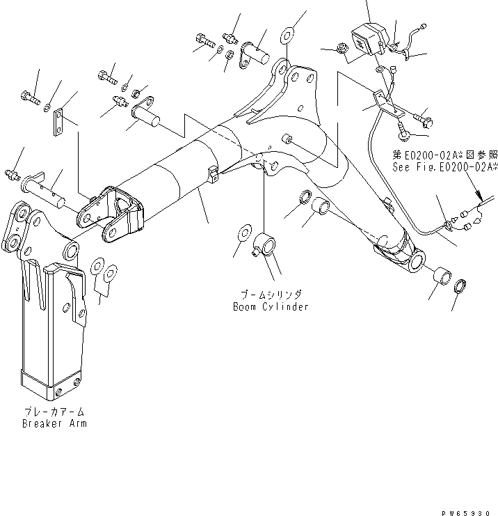 Excavators Komatsu / PC09-1-B S/N 10001-UP(pc09-10r) / BOOM (FOR ATTACHMENT)(360010 : T1110-01A1)