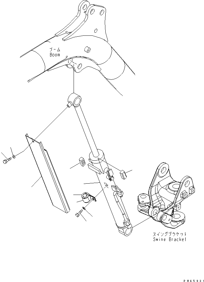 Excavators Komatsu / PC09-1-B S/N 10001-UP(pc09-10r) / BOOM CYLINDER(360020 : T1120-01A0)