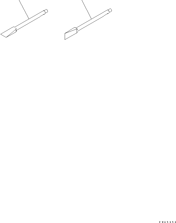 Excavators Komatsu / PC09-1-B S/N 10001-UP(pc09-10r) / BREAKER ACCESSARY (WIDE CHISEL)(360130 : T1910-01A0)