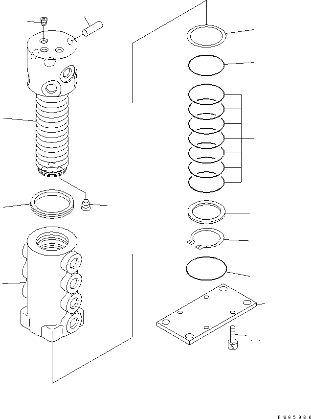 Excavators Komatsu / PC09-1-B S/N 10001-UP(pc09-10r) / SWIVEL JOINT (INNER PARTS) (FIXED GAUGE SPEC.)(450080 : Y1627-01A0)