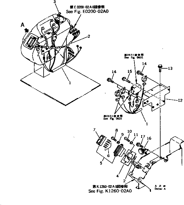Komatsu parts book diagram for PC10-7 S/N 25001-UP: ELECTRICAL SYSTEM (INSTRUMENT PANEL LINE)(#25001-27776)