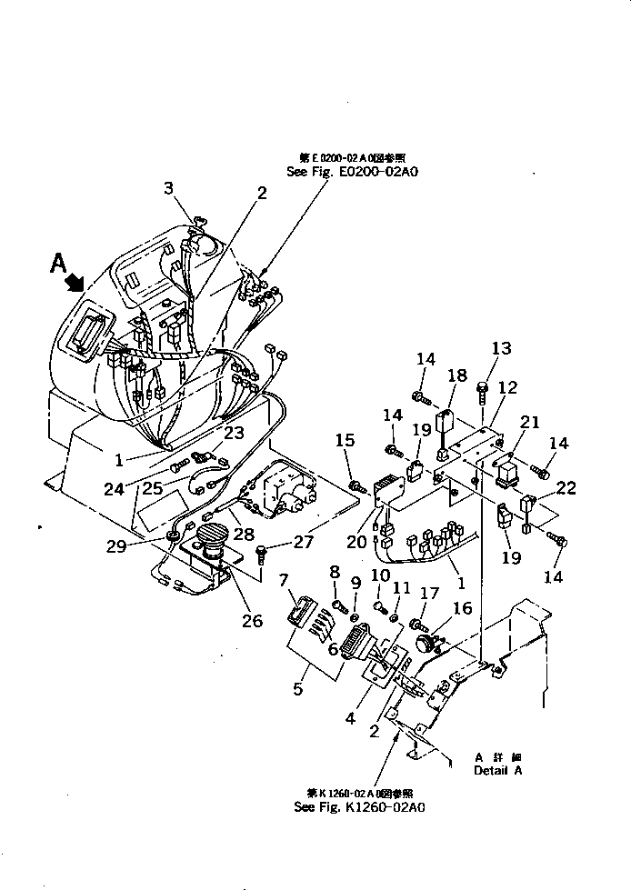 Komatsu parts book diagram for PC10-7 S/N 25001-UP: ELECTRICAL SYSTEM (INSTRUMENT PANEL LINE)(#27777-)