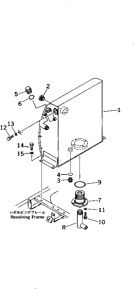 Komatsu parts book diagram for PC10-7 S/N 25001-UP: HYDRAULIC TANK(#27777-)