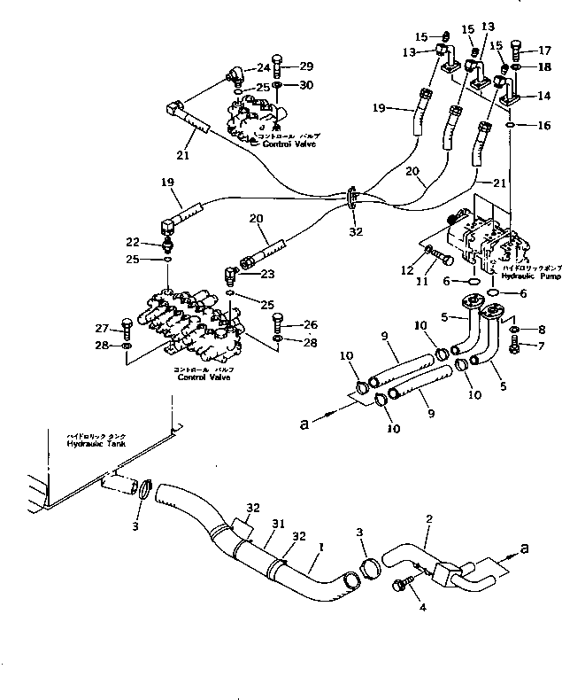 Komatsu parts book diagram for PC10-7 S/N 25001-UP: HYDRAULIC PIPING (SUCTION LINE)(#25001-27776)