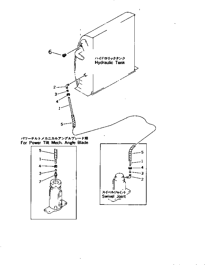 Komatsu parts book diagram for PC10-7 S/N 25001-UP: HYDRAULIC PIPING (DRAIN LINE)(#25929-27776)