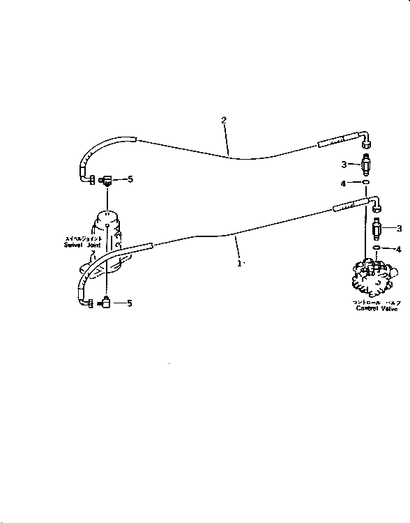 Komatsu parts book diagram for PC10-7 S/N 25001-UP: HYDRAULIC PIPING (BLADE CYLINDER LINE) (UPPER)