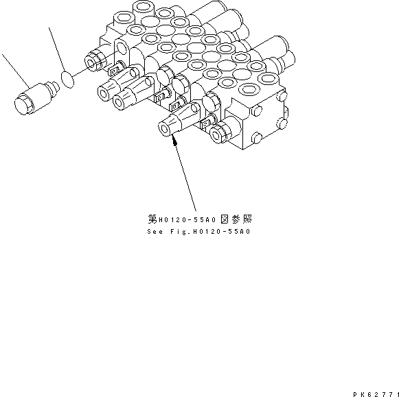 Komatsu parts book diagram for PC10-7 S/N 25001-UP: SUCTION VALVE (FOR SLIDE ARM)(#27777-)