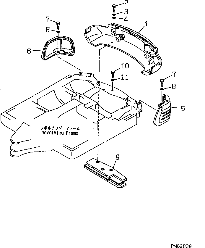 Komatsu parts book diagram for PC10-7 S/N 25001-UP: COUNTER WEIGHT (FOR BREAKER ARM)(#27777-)
