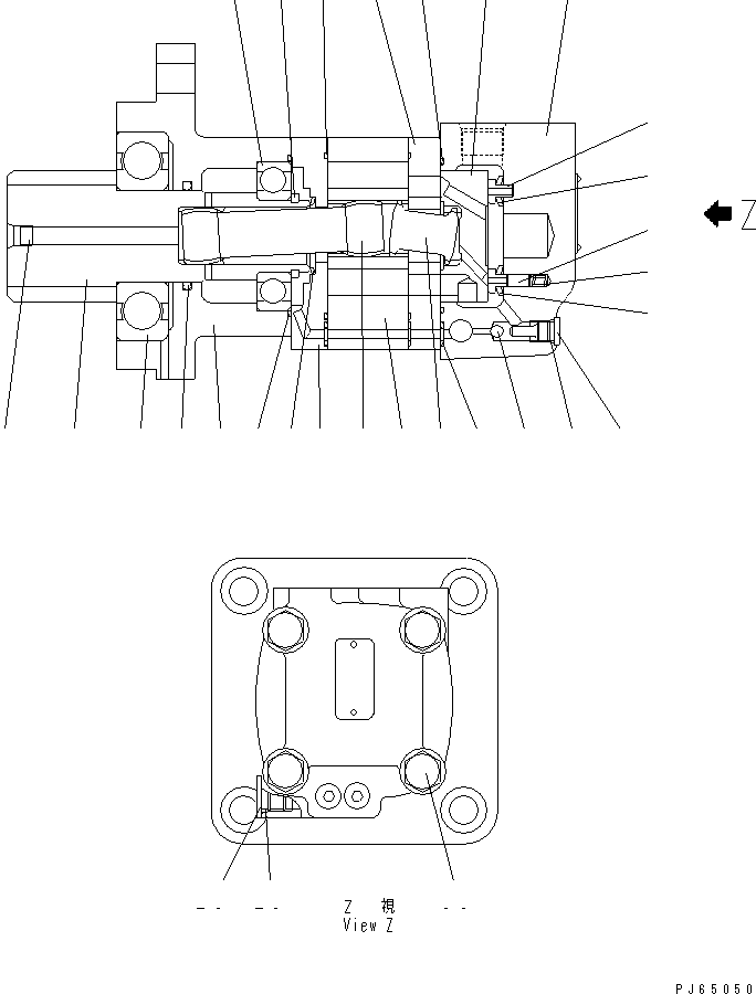 Komatsu parts book diagram for PC10-7 S/N 25001-UP: SWING MOTOR(#27777-)