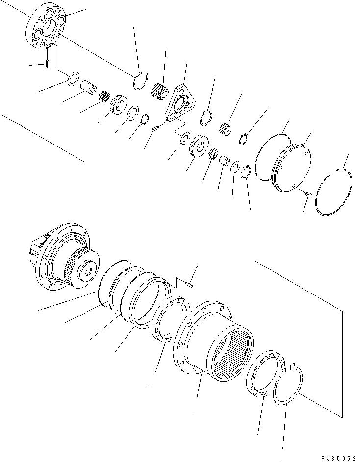 Komatsu parts book diagram for PC10-7 S/N 25001-UP: TRAVEL MOTOR (1/3)(#27777-)