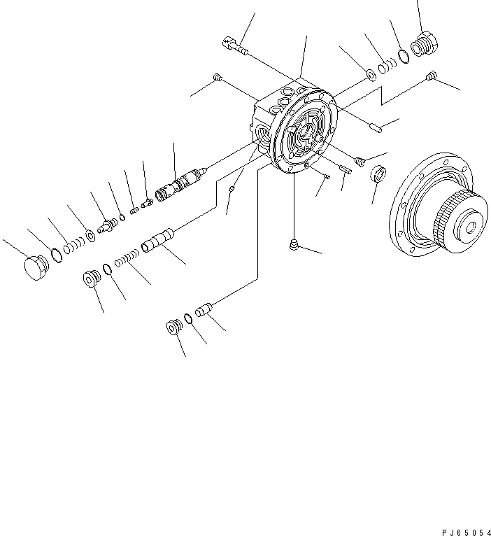 Komatsu parts book diagram for PC10-7 S/N 25001-UP: TRAVEL MOTOR (3/3)(#27777-)