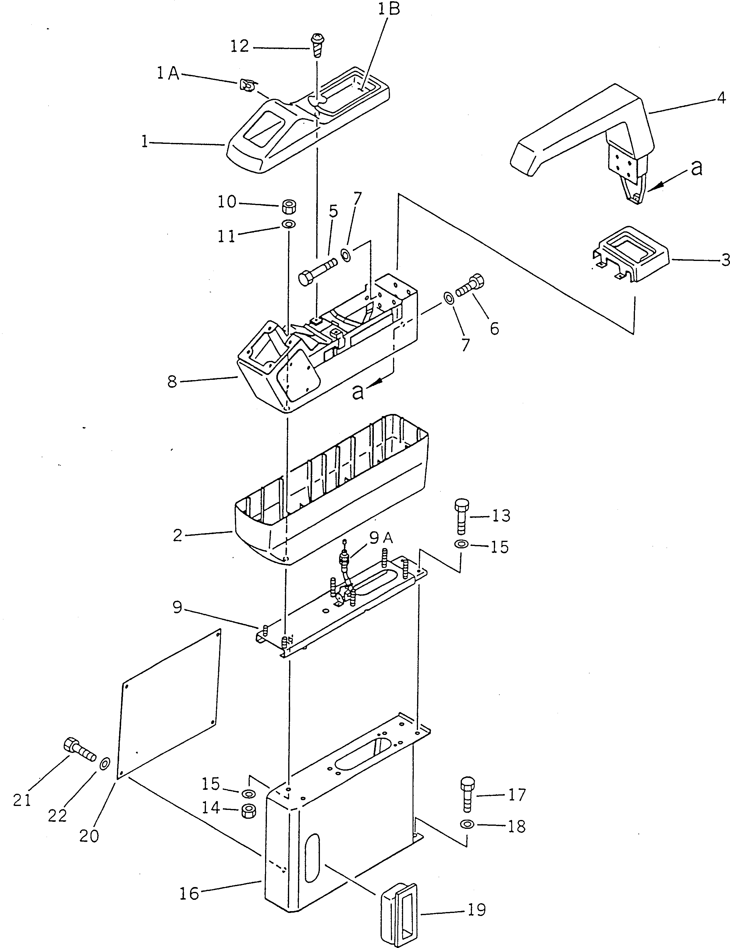 Excavators Komatsu / PC100-5S S/N 32402-UP(pc100-0r) / LEFT STAND AND LEVER (FOR WRIST CONTROL LEVER)(150110 : 5115)