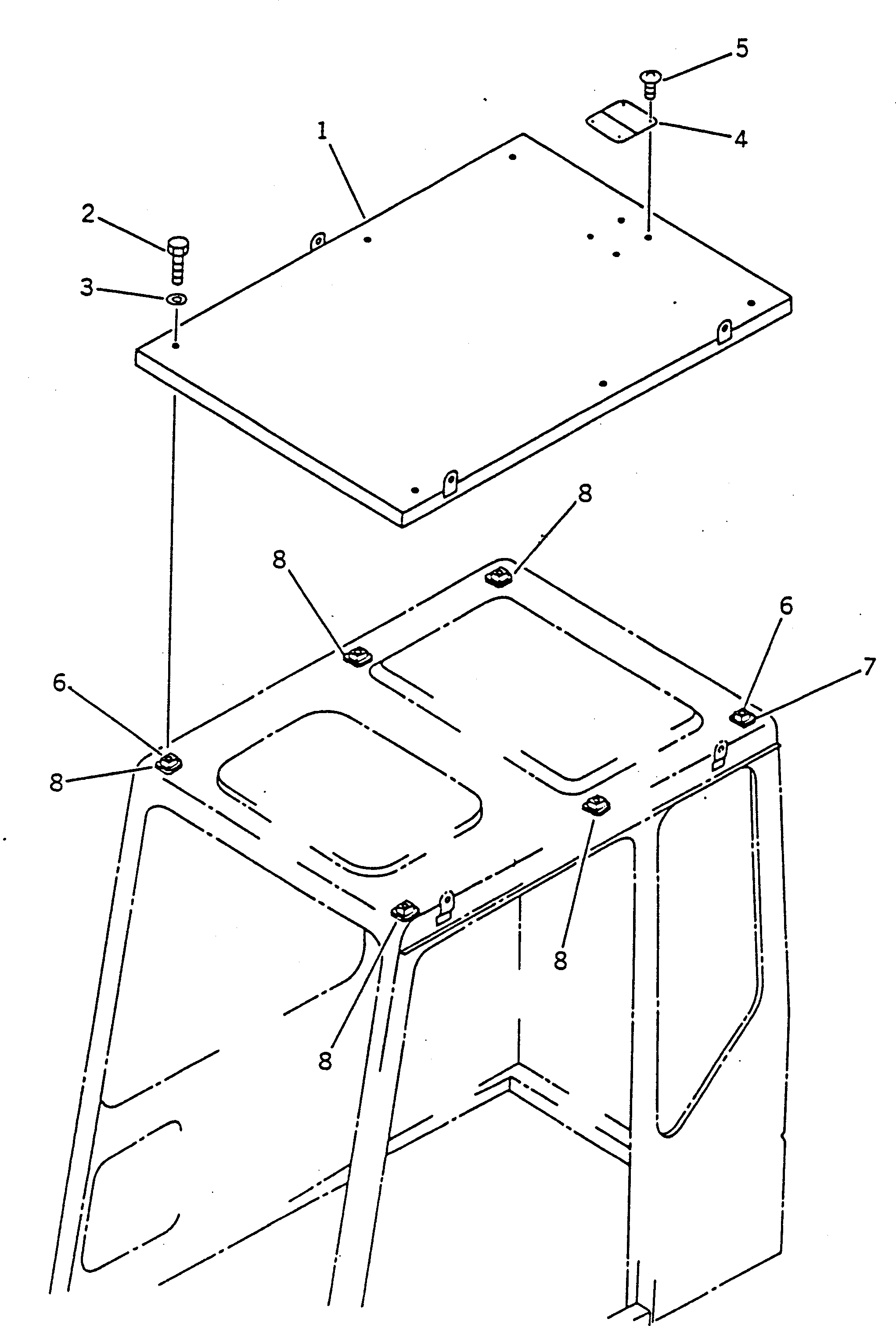Excavators Komatsu / PC100-5S S/N 32402-UP(pc100-0r) / HEAD GUARD(150270 : 5511)