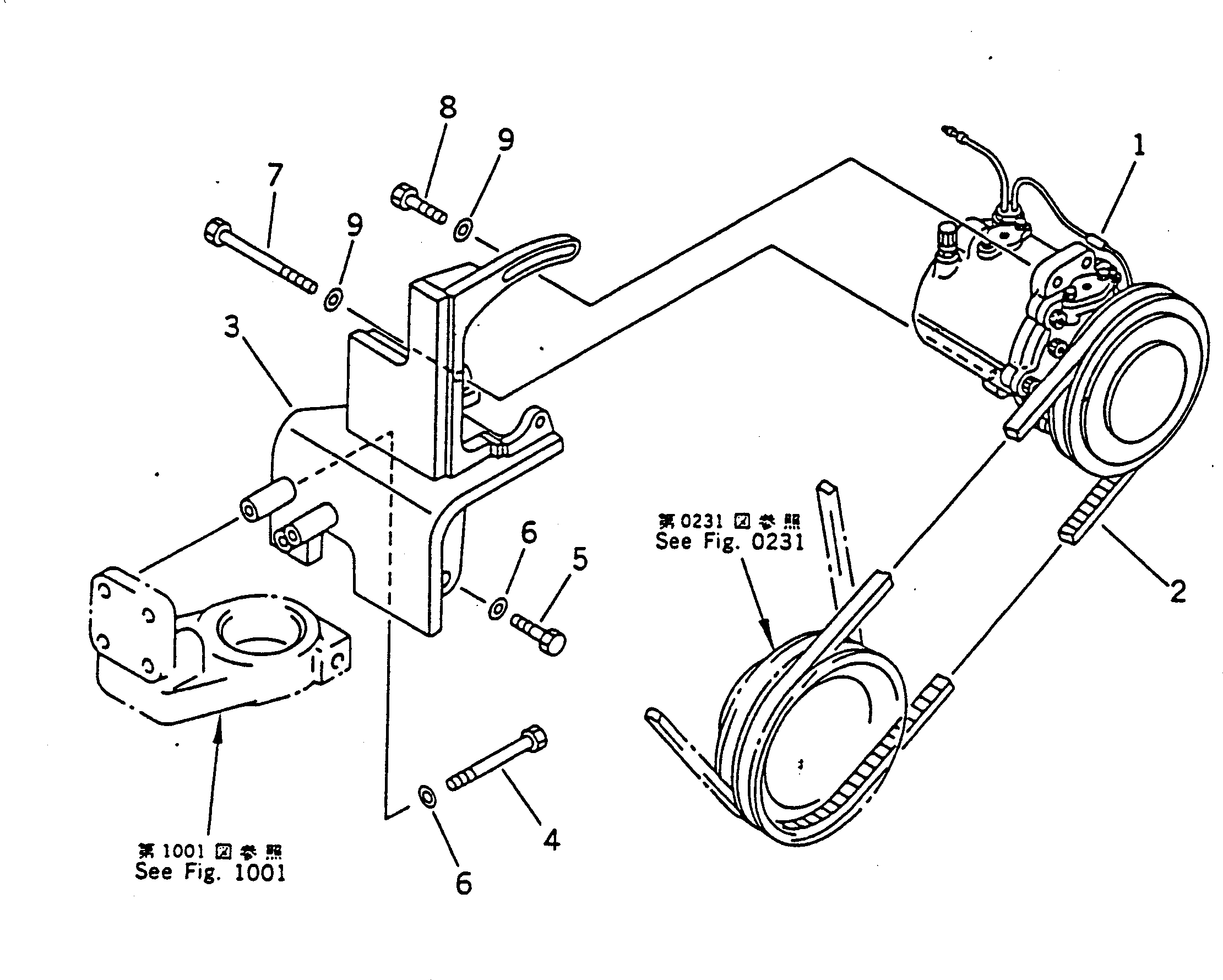 Excavators Komatsu / PC100-5S S/N 32402-UP(pc100-0r) / COMPRESSOR AND MOUNTING(150350 : 5823)