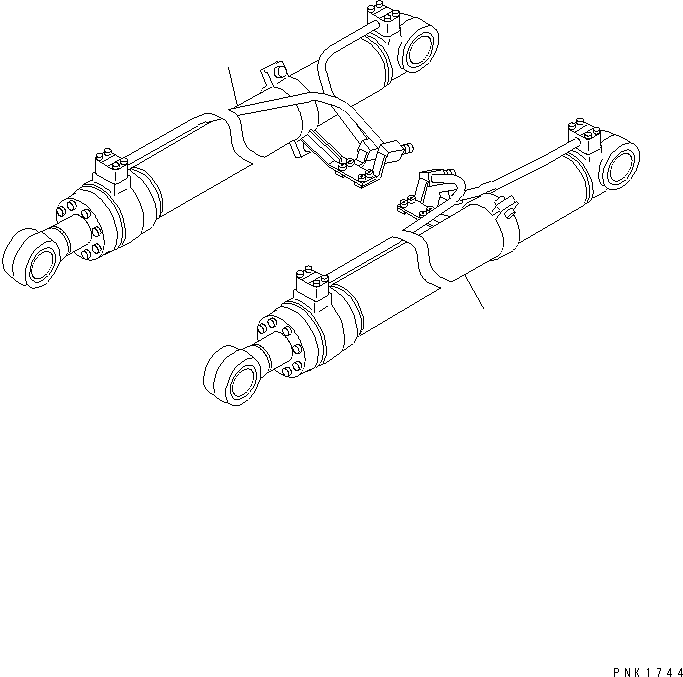 Excavators Komatsu / PC100-6Z S/N 40001-UP (Excel Spec.)(pc100-1c) / BOOM CYLINDER (SHOCK-LESS TYPE)(#45000-)(360060 : T1120-01A2)