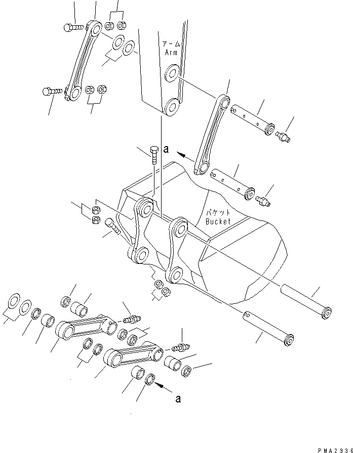 Excavators Komatsu / PC100-6Z S/N 40001-UP (Excel Spec.)(pc100-1c) / BUCKET LINK(360210 : T1230-01A0)