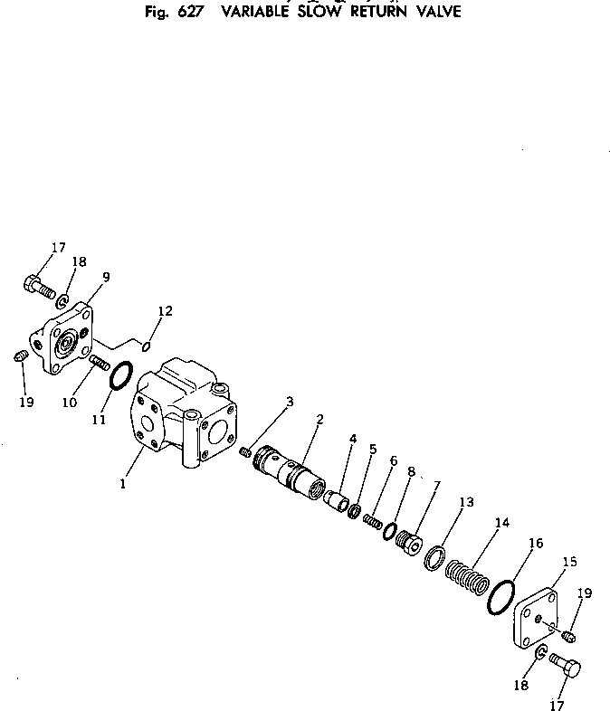Komatsu parts book diagram for PC100-2 S/N 13001-UP: VARIABLE SLOW RETURN VALVE