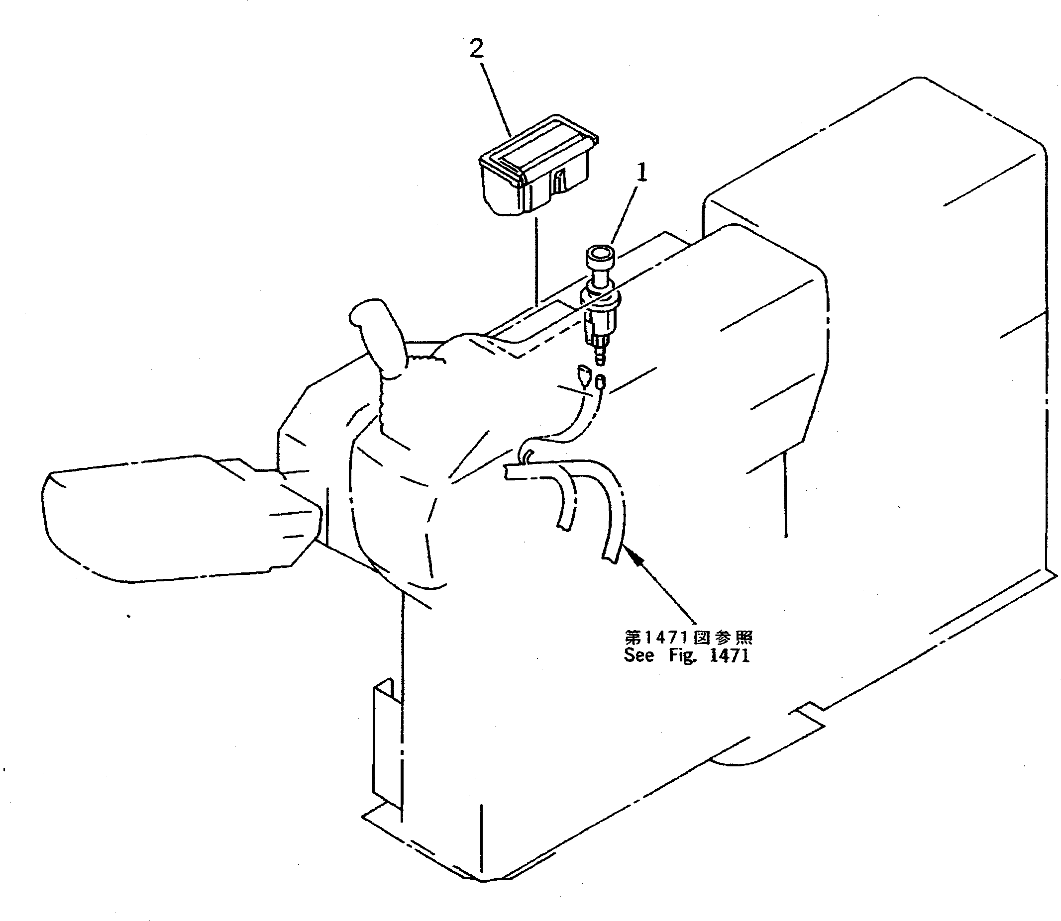 Komatsu parts book diagram for PC100-5 S/N 28001-UP: LIGHTER AND ASHTRAY (FOR WRIST CONTROL LEVER)