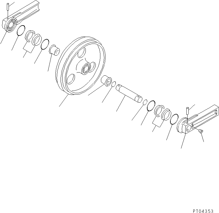 Excavators Komatsu / PC100-5 S/N 28001-UP(pc100-5c) / FRONT IDOLER(090040 : 3201)