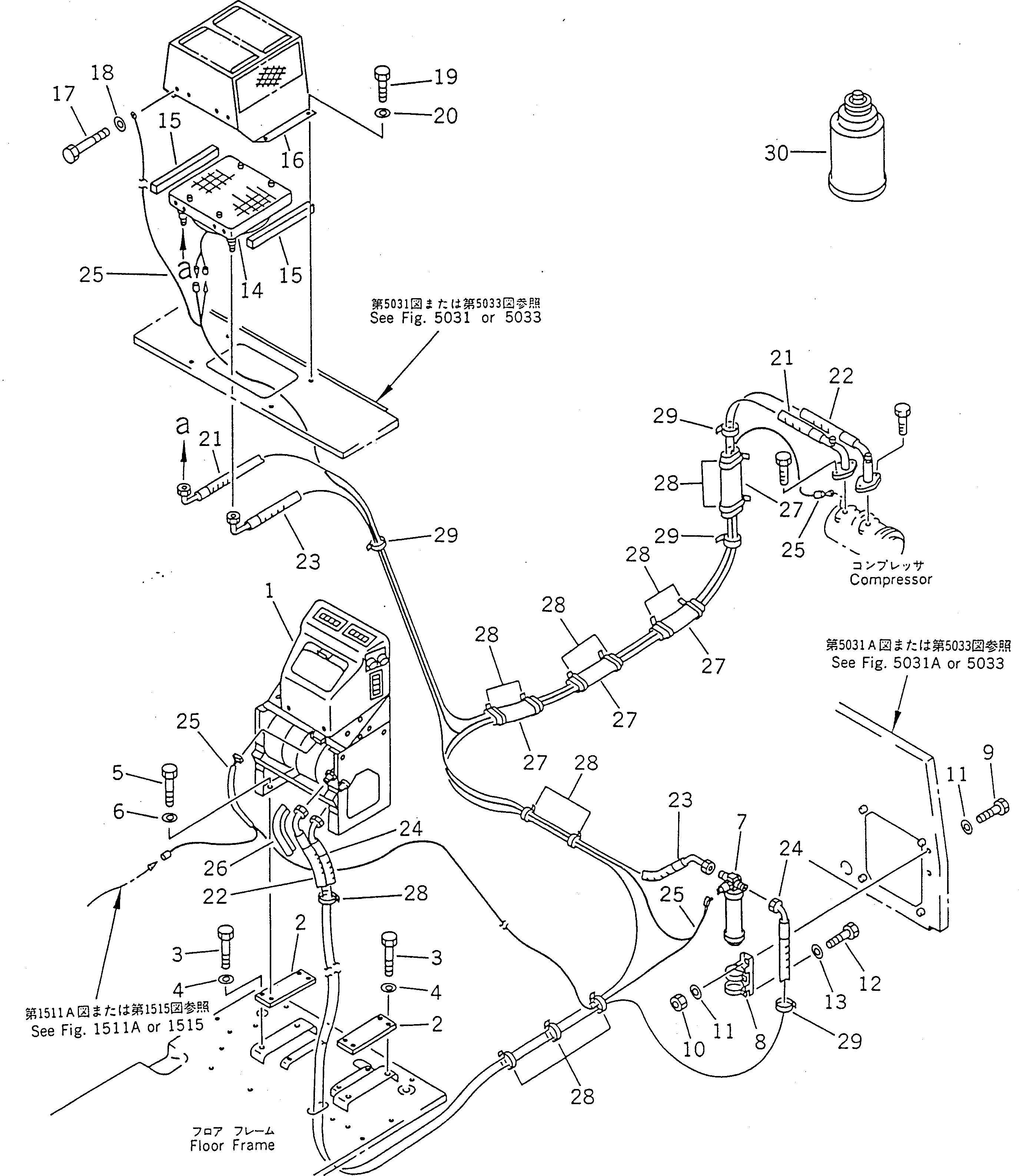 Excavators Komatsu / PC100-5 S/N 28001-UP(pc100-5c) / CAR COOLER AND PIPING(#32402-)(150670 : 5831B)