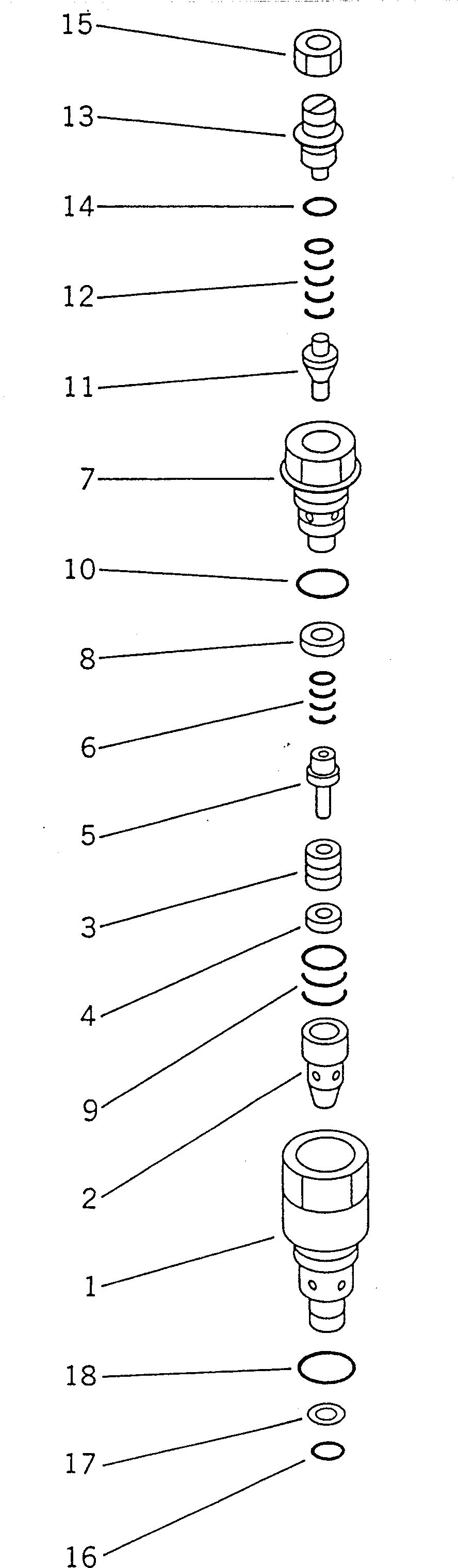 Komatsu parts book diagram for PC100-5 S/N 28001-UP: SUCTION AND SAFETY VALVE (FOR ATTACHMENT)(#28001-32401)
