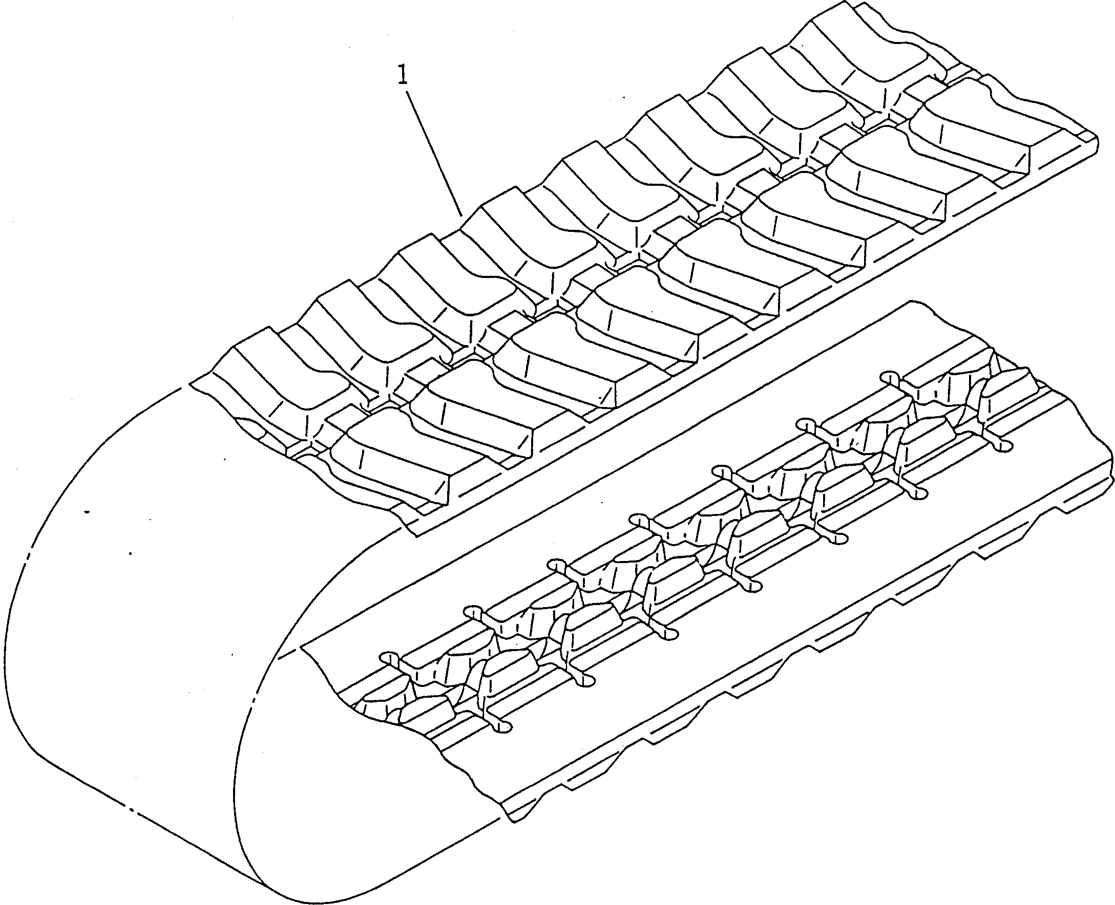Komatsu parts book diagram for PC100-5 S/N 28001-UP: TRACK SHOE (RUBBER TYPE) (FOR JAPAN)